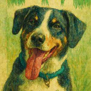 Haustier Comic Zeichnung aus Foto–Digitale Tier Illustration